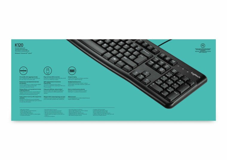 Logitech Keyboard K120 for Business toetsenbord USB QWERTY US International Zwart - Afbeelding 8